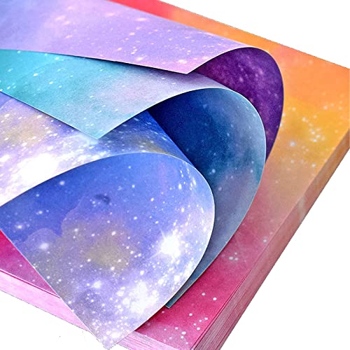 Starry Double-Sided Origami Paper Kit for DIY Crafts