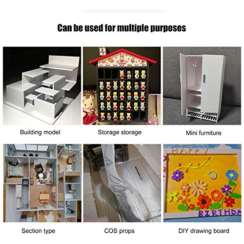 White Foam Boards for Crafting, Modeling, and Display