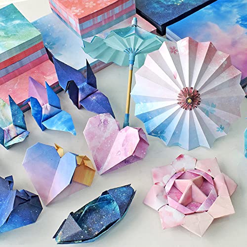 Starry Double-Sided Origami Paper Kit for DIY Crafts
