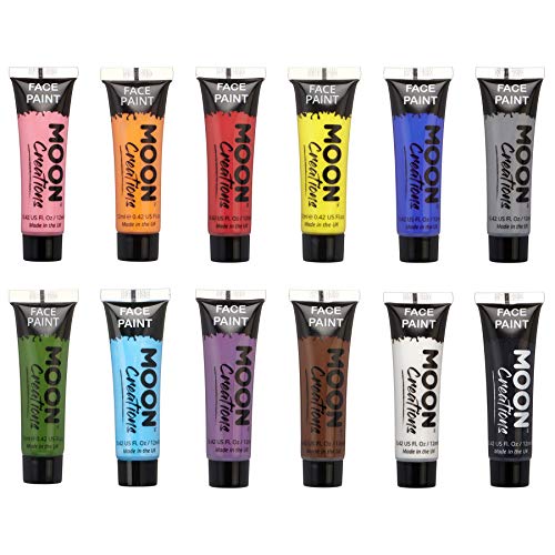 12-Piece Face & Body Paint Set by Moon Creations