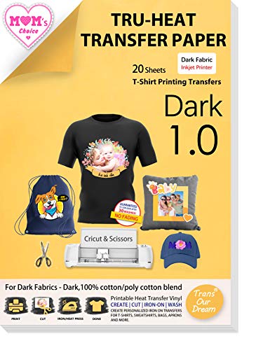 Tru-Iron Heat Transfer Paper for Dark Fabric [20 Sheets]