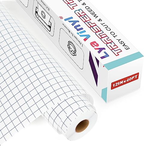 Clear Vinyl Transfer Tape Roll - 40FT Length, 12" Width