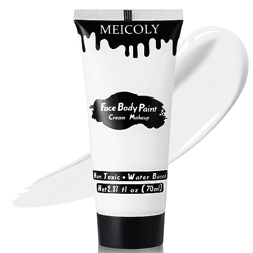 White Cream Face Body Paint for Halloween Cosplay Mime