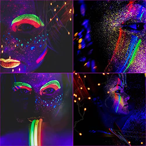 Neon UV Face Body Paint Kit: Glow-in-the-Dark Fluorescent