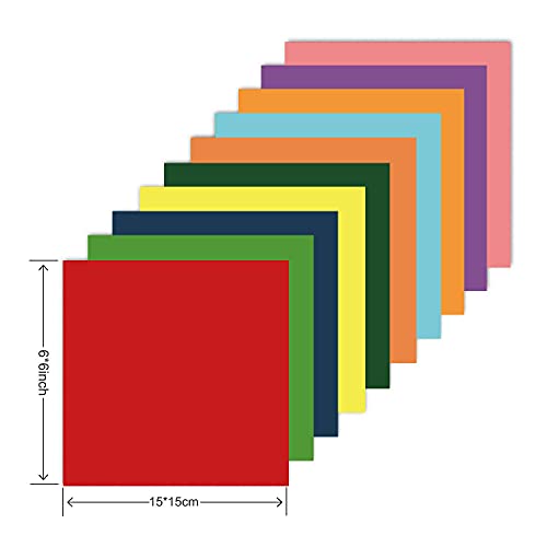 500 Sheets of 6 Inch Square Origami Paper - 20 Colors