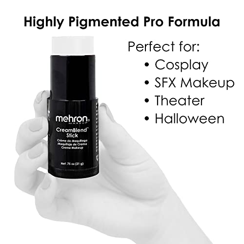 Mehron CreamBlend Stick Face & Body Makeup (White)