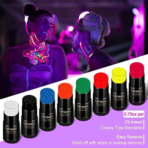 UV Blacklight Reactive Pink Face Paint Sticks - 0.75 oz