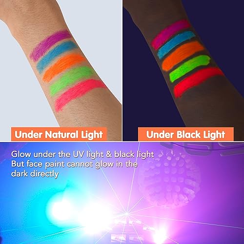 Glow in the Dark Body & Face Paint Stick Set