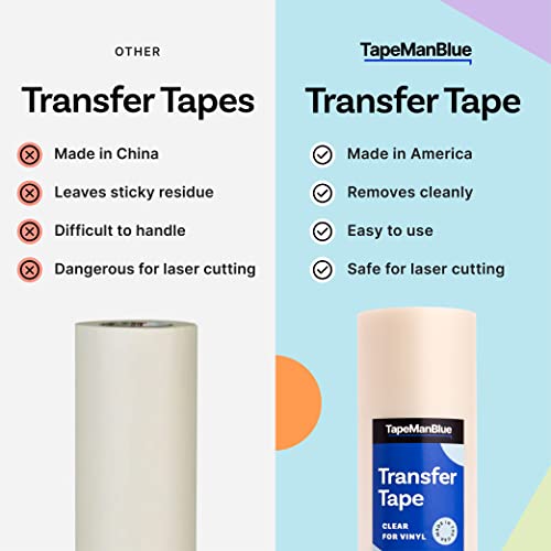 Clear Vinyl Transfer Tape for Cricut Crafts & Decals