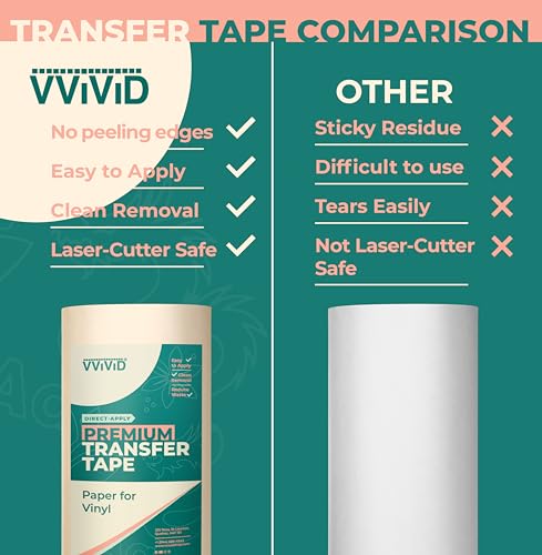12" x 100' VViViD Transfer Tape for Crafting