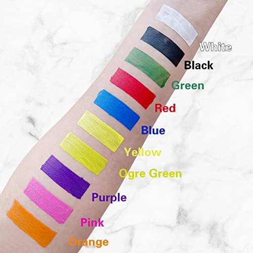 White Cream Face Body Paint for Halloween Cosplay Mime