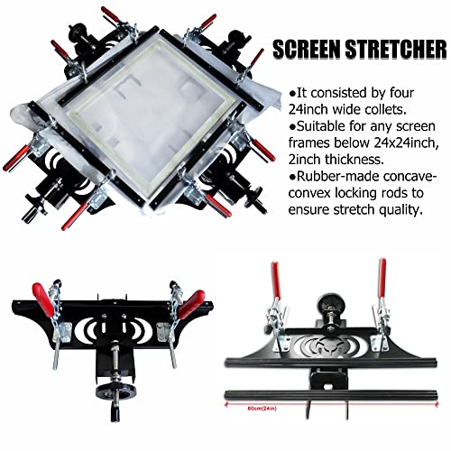 6 Color Screen Printing Kit with Rotating Press