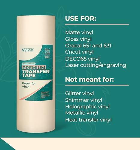 12" x 100' VViViD Transfer Tape for Crafting