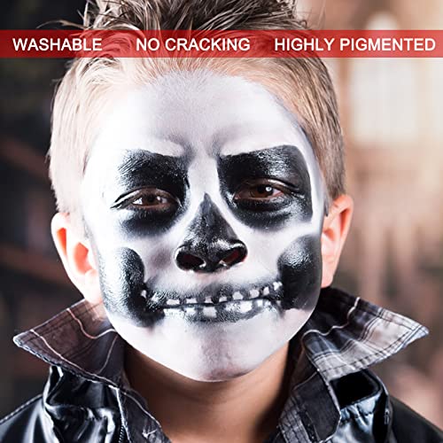 White Cream Face Body Paint for Halloween Cosplay Mime