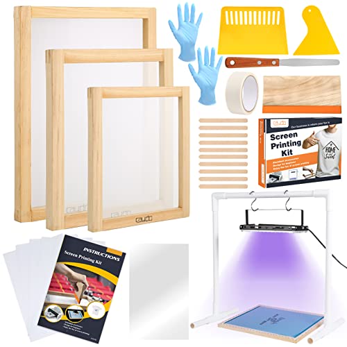 Caydo Screen Printing Kit: UV LED Exposure, Frames, Acrylic Sheet