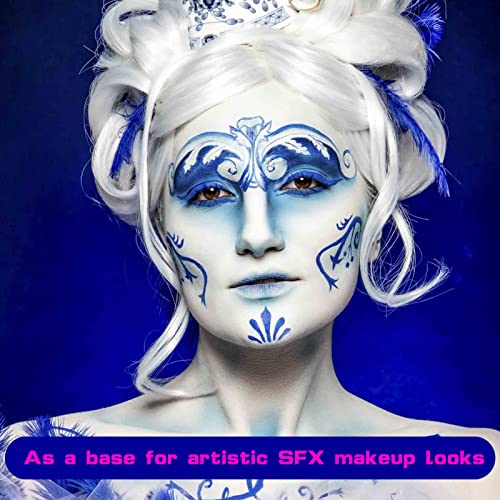 White Cream Face Body Paint for Halloween Cosplay Mime