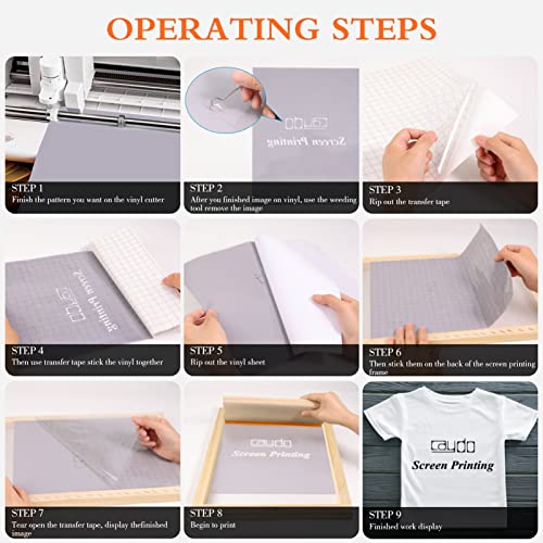 34-Piece Beginner Screen Printing Craft Vinyl Kit