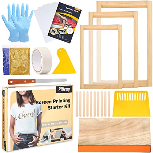 26Pcs Silk Screen Printing Starter Kit, 3 Size Frames