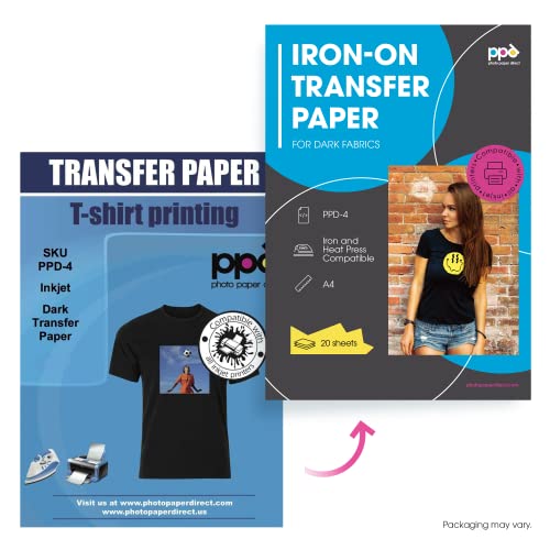 PPD Inkjet T Shirt Transfer Paper - Dark Fabric - 8.5x11 (20 Sheets)