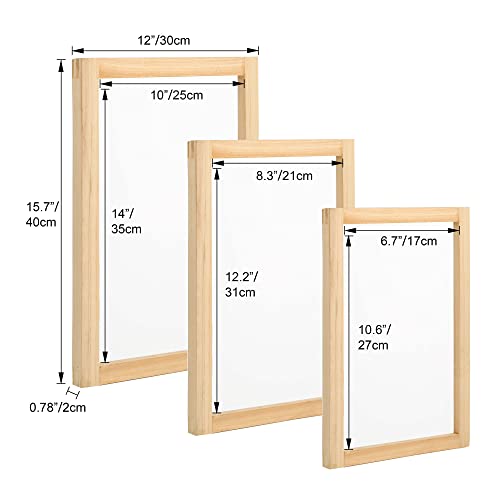 26Pcs Silk Screen Printing Starter Kit, 3 Size Frames