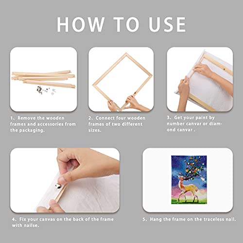 Caydo Canvas Stretcher Bars Kit, 12x16 Inch