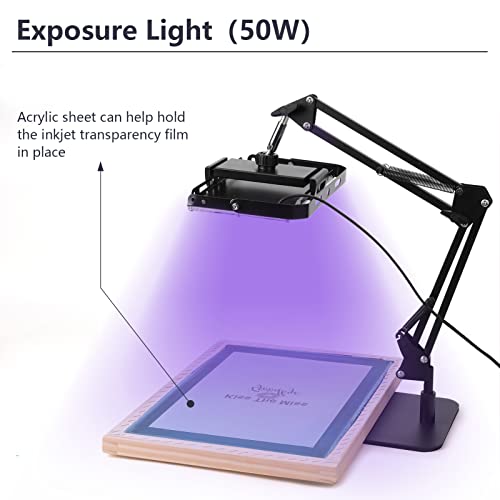 Caydo 54-Piece Screen Printing Kit with UV Exposure