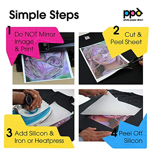 PPD Inkjet T Shirt Transfer Paper - Dark Fabric - 8.5x11 (20 Sheets)