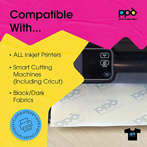 PPD Inkjet T Shirt Transfer Paper - Dark Fabric - 8.5x11 (20 Sheets)
