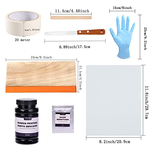 Caydo 46-Piece Screen Printing Kit: Ink, Frames, Squeegees
