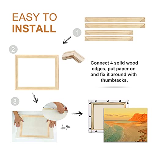 EVNEED DIY Canvas Stretcher Bars - 16x20 Inch