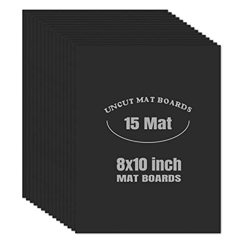Black 8x10 Uncut Mat Boards for Picture Framing
