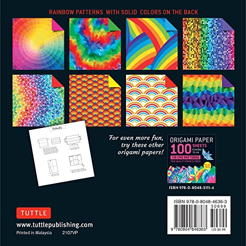 Tuttle Origami Paper: Rainbow Patterns, 100 Sheets, 6