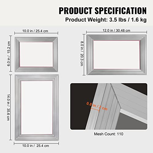 Screen Printing Kit with Frames, Glitters & Squeegees