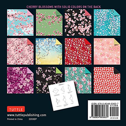 Cherry Blossom Origami Paper: 500 sheets, 12 Patterns