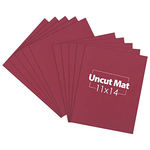 11x14 Red Uncut Photo Mat Boards (10 Pack)