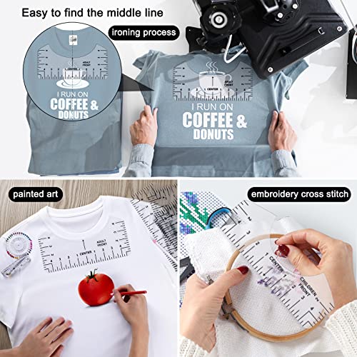 12pc Tshirt Ruler Guide: Vinyl Alignment & Centering