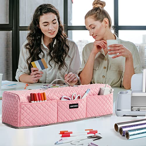 Cricut Machine Dust Cover with Pockets (Pink)