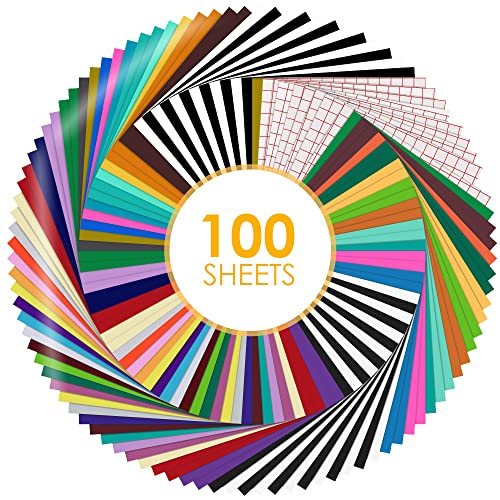 HTVRONT Permanent Vinyl - 100 Pack, 12"x12