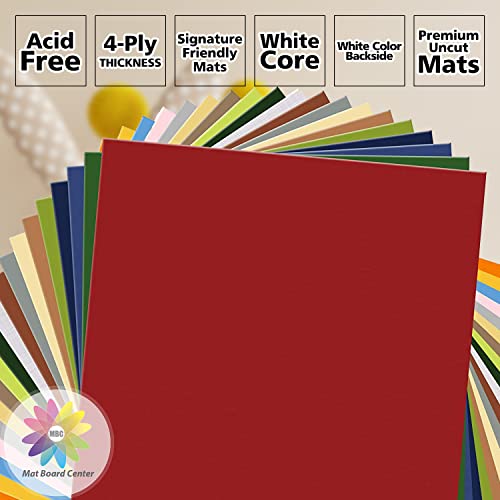 Mat Board Center, 16x20 Uncut Mat Boards - Full Sheet - Assorted Colors, 20-Pack