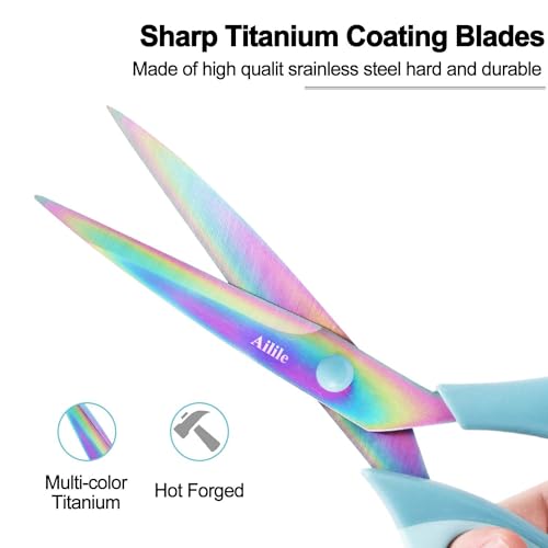 All-Purpose Titanium Blades Scissors, Soft Grip Handle