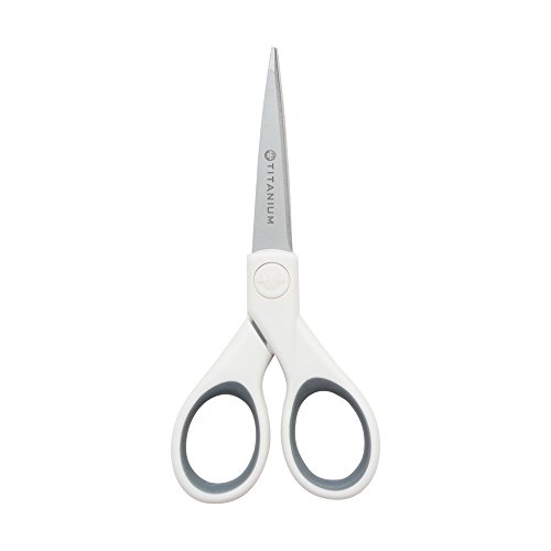 Westcott Titanium Micro-Tip Crafting Scissors, White/Gray