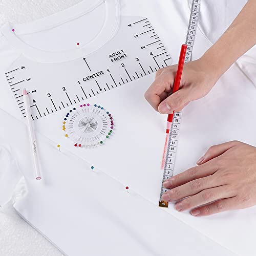 12pc Tshirt Ruler Guide: Vinyl Alignment & Centering