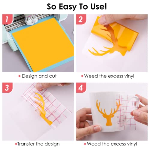 HTVRONT Permanent Vinyl - 100 Pack, 12"x12