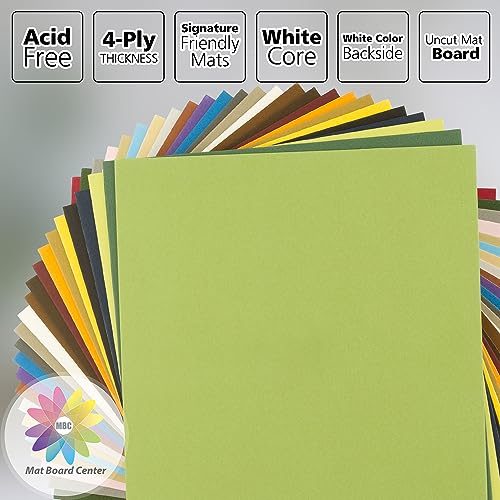 16x20 Uncut Photo Mat Boards - Mixed Color, 25-Pack