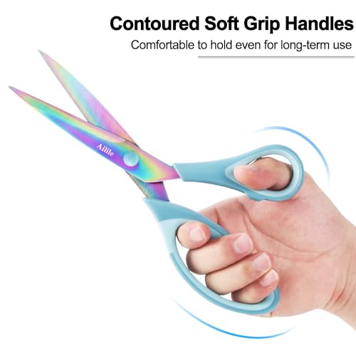 All-Purpose Titanium Blades Scissors, Soft Grip Handle