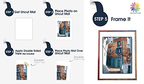 Mat Board Center: 50 Pieces of 5x7 White Uncut Mat Boards