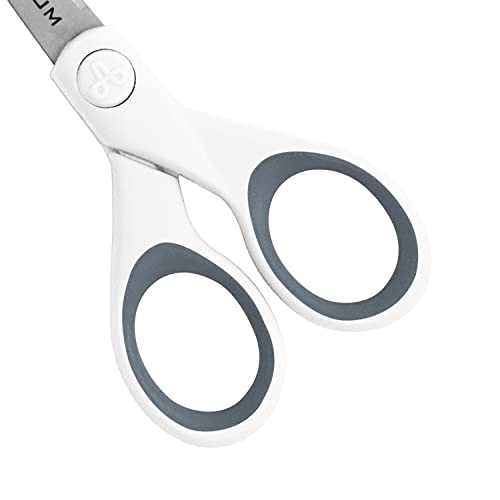 Westcott Titanium Micro-Tip Crafting Scissors, White/Gray