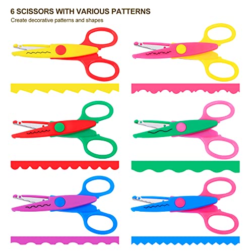 6 Pack Zig Zag Decorative Craft Scissors
