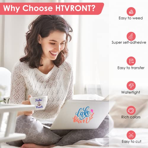 HTVRONT Permanent Vinyl - 100 Pack, 12"x12