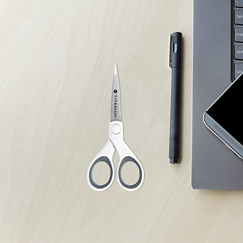 Westcott Titanium Micro-Tip Crafting Scissors, White/Gray